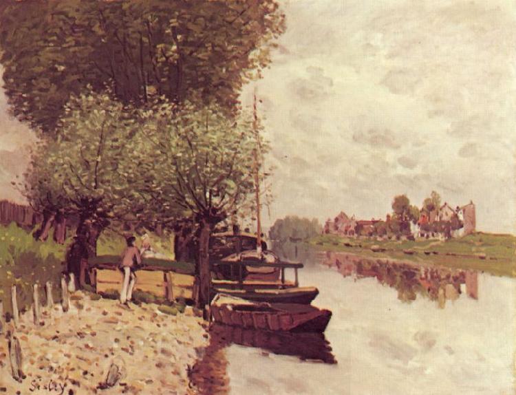 Alfred Sisley The Seine at Bougival China oil painting art